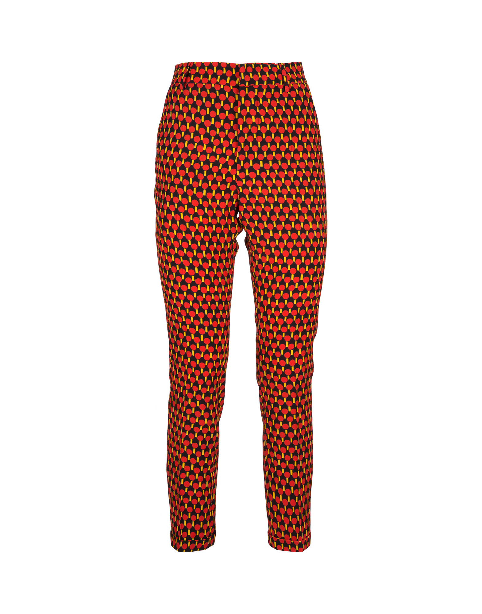 LaDoubleJ Capri Pants Ping Pong Rosso TRO0009SAB001PIN0002