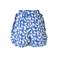 LaDoubleJ Ruffle Shorts Uccellini Blu TRO0005COT002UCC0003