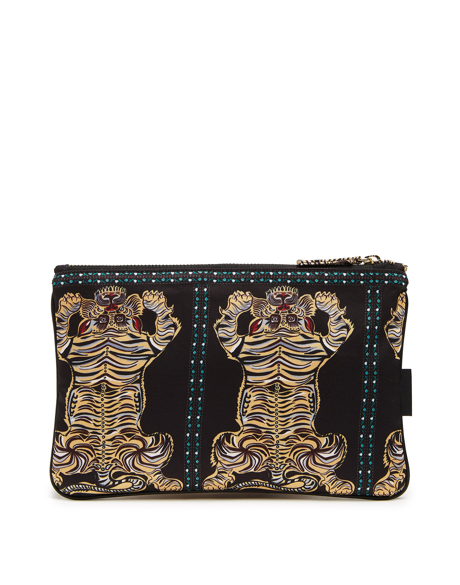 La DoubleJ Pochette Tiger Tiles Black Small BAG0039RAS006TIG0008
