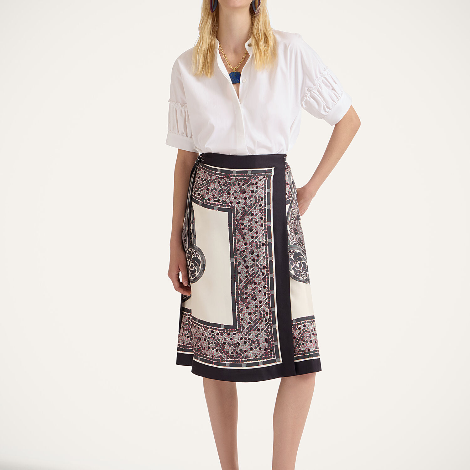 La Doublej Pareo Midi Skirt