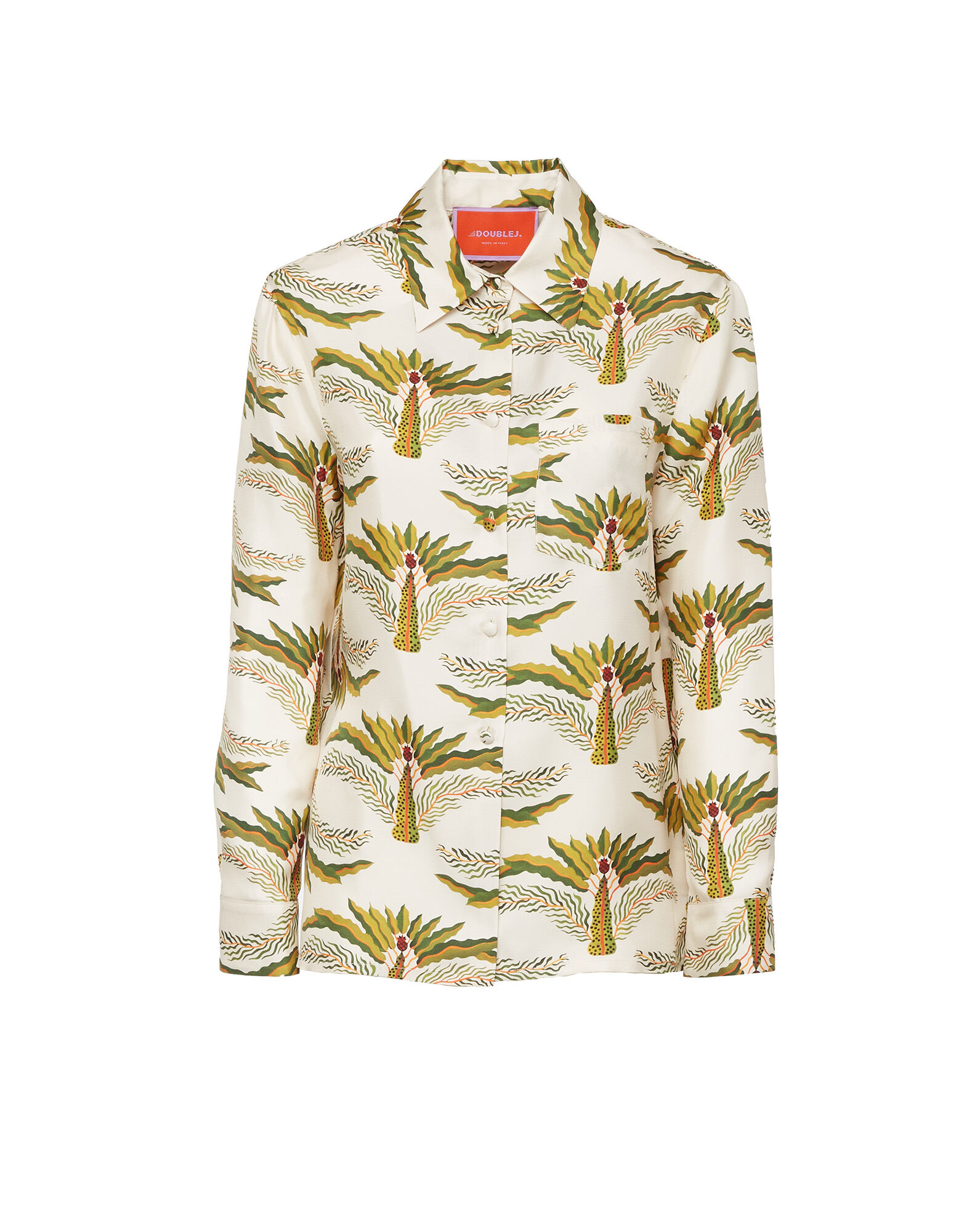 La DoubleJ Boy Shirt Palme SHI0001SIL001PLM0001