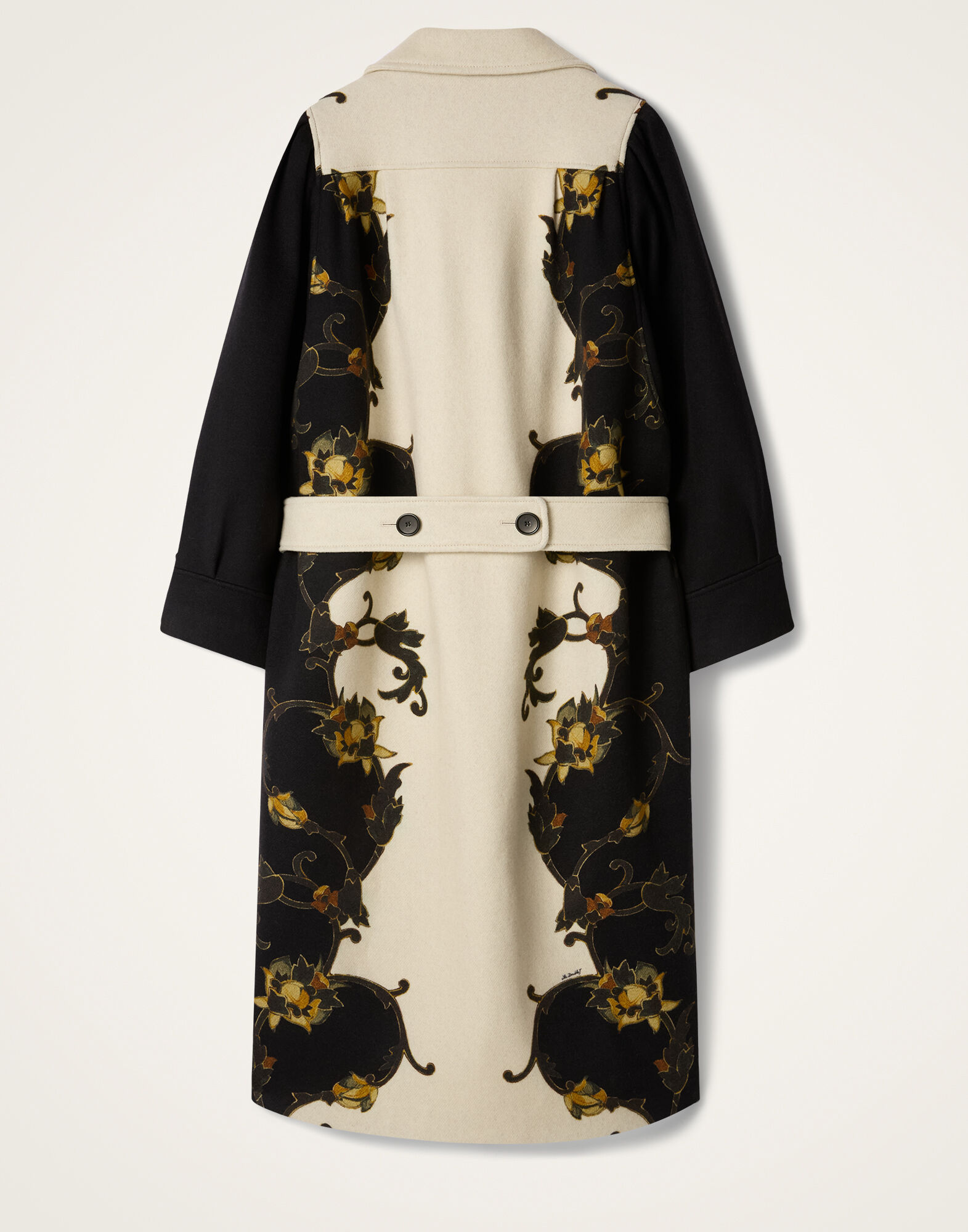 La DoubleJ Victoria Coat Buttercup Plac&eacute;e Black JAC0207PLA003BTC03BL01