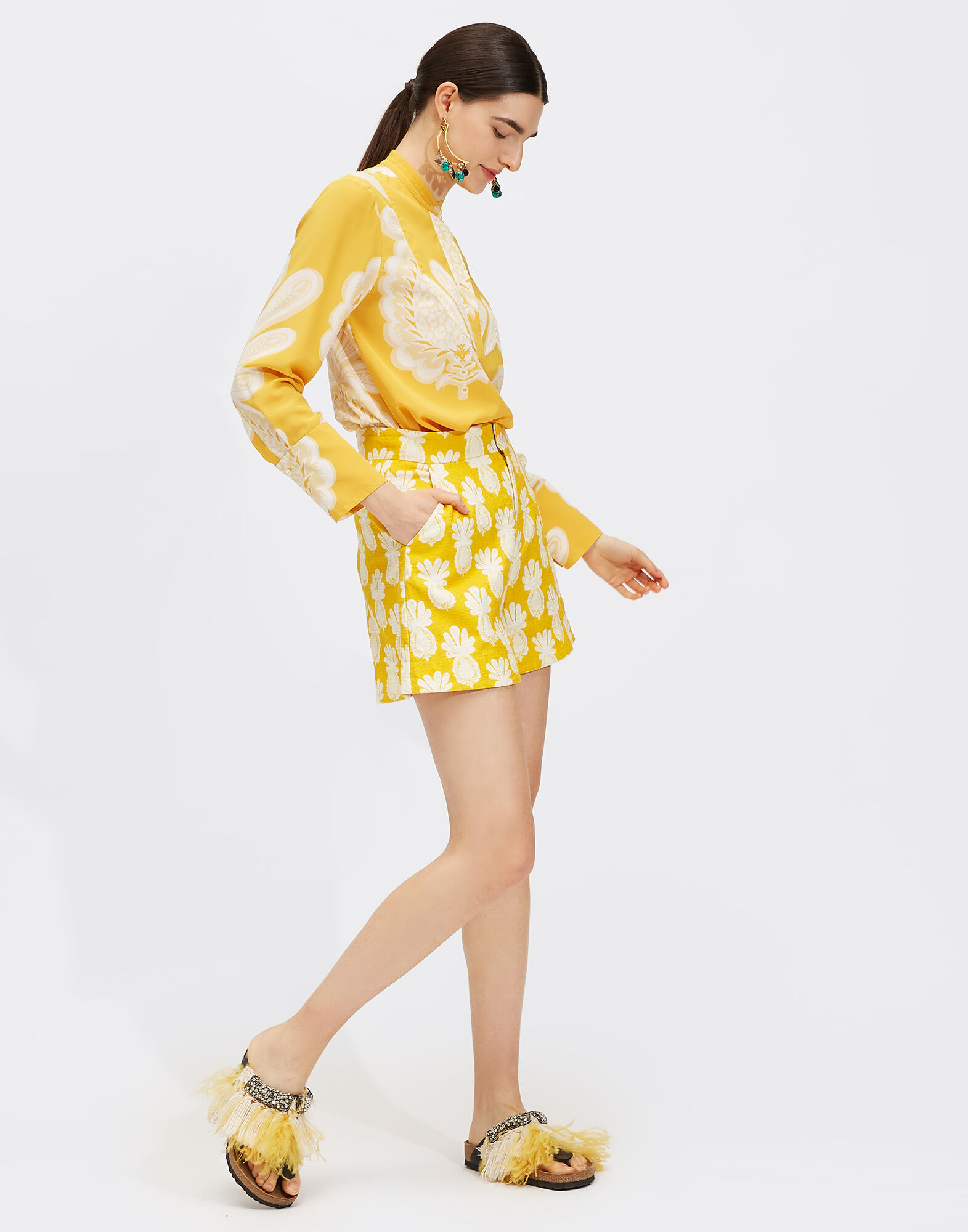 LaDoubleJ Portofino Shirt Big Pineapple SHI0046CRE001PNP0001