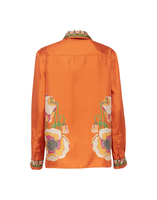 La DoubleJ Boy Shirt Poppies Orange Plac&eacute;e SHI0040SIL006PPP0005