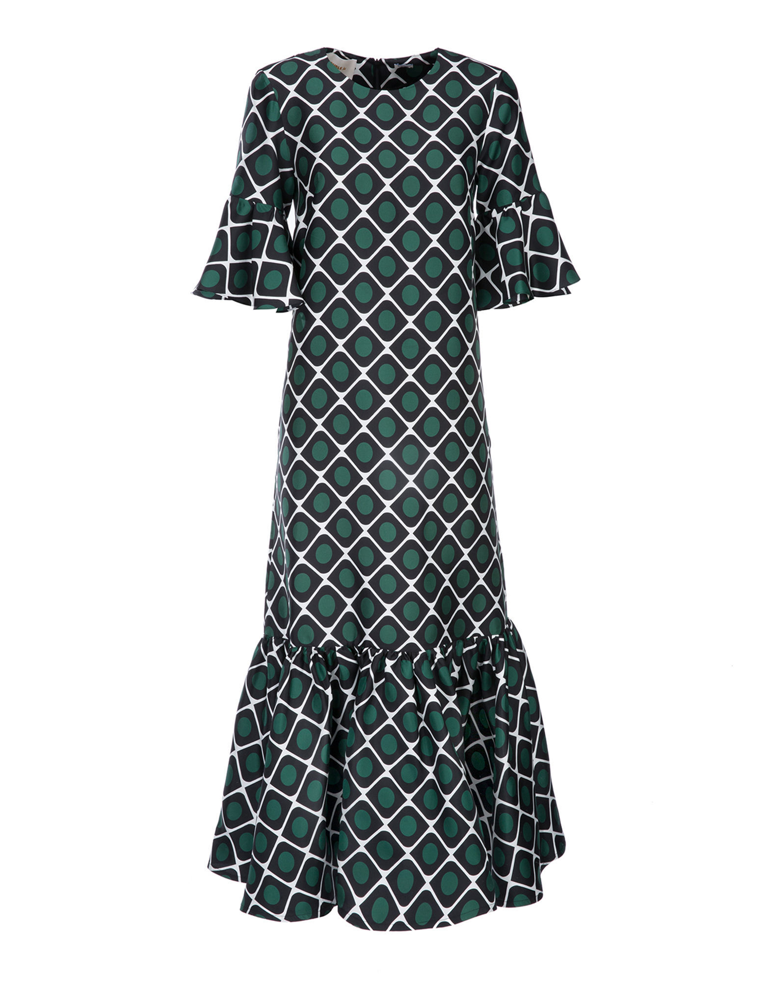 LaDoubleJ Curly Swing Dress Olive DRE0004SIL001OLI0001