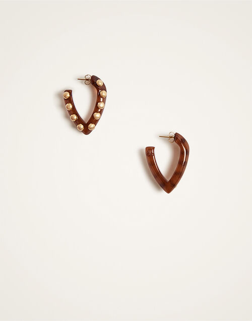 La DoubleJ Dew Earrings Mini Solid Tobacco EAR0055POL004SOLIDBR06