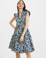 LaDoubleJ Short and Sassy Dress Pesciolini Blu DRE0003COT001PES0002