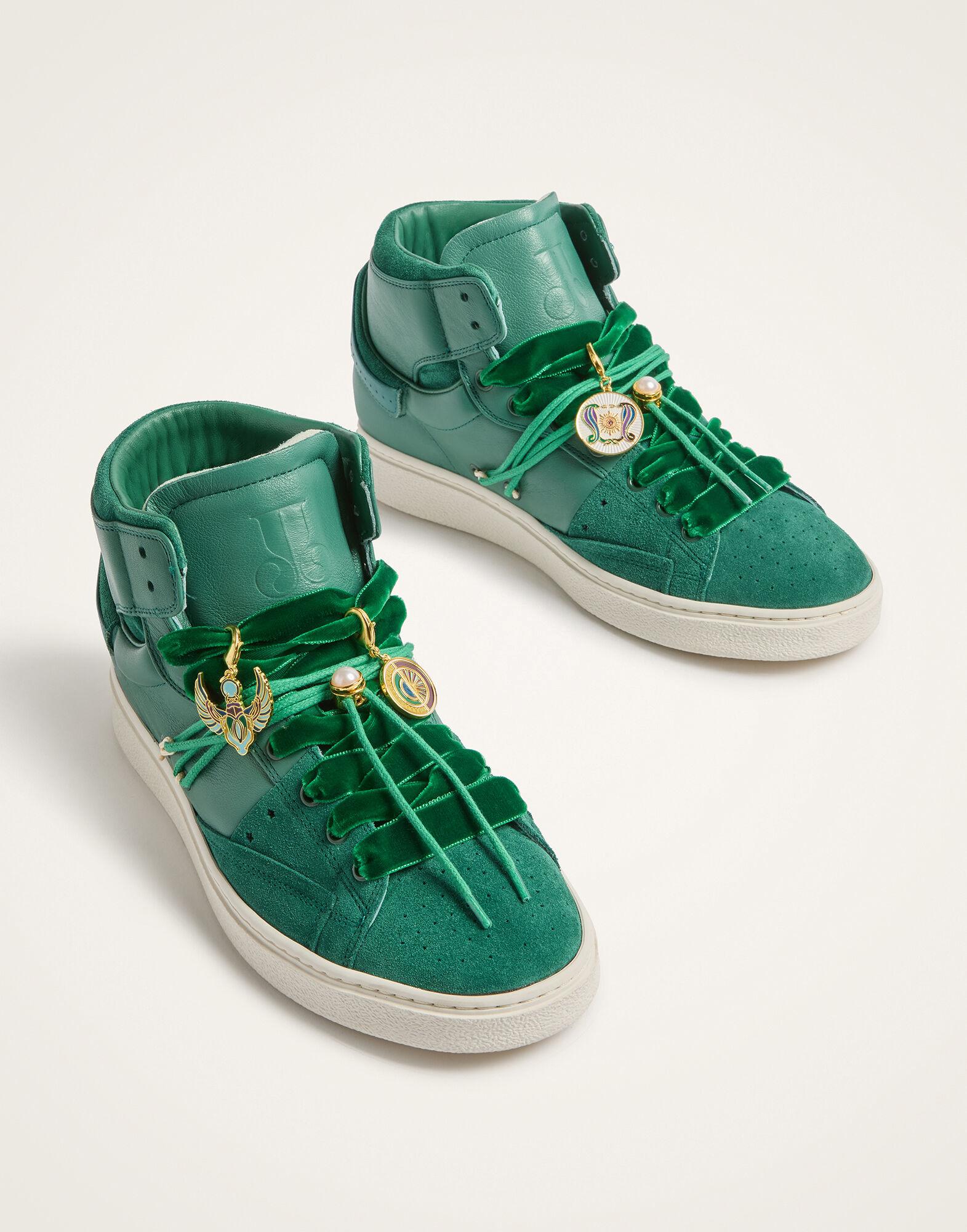 La DoubleJ All Time High Top Solid Green SHO0113LEA017SOLIDGR02