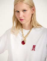 La DoubleJ Raise Your Vibration T-Shirt La DoubleJ Raise Your Vibration T-Shirt Solid Print TSH0020JER032SOP04WH05