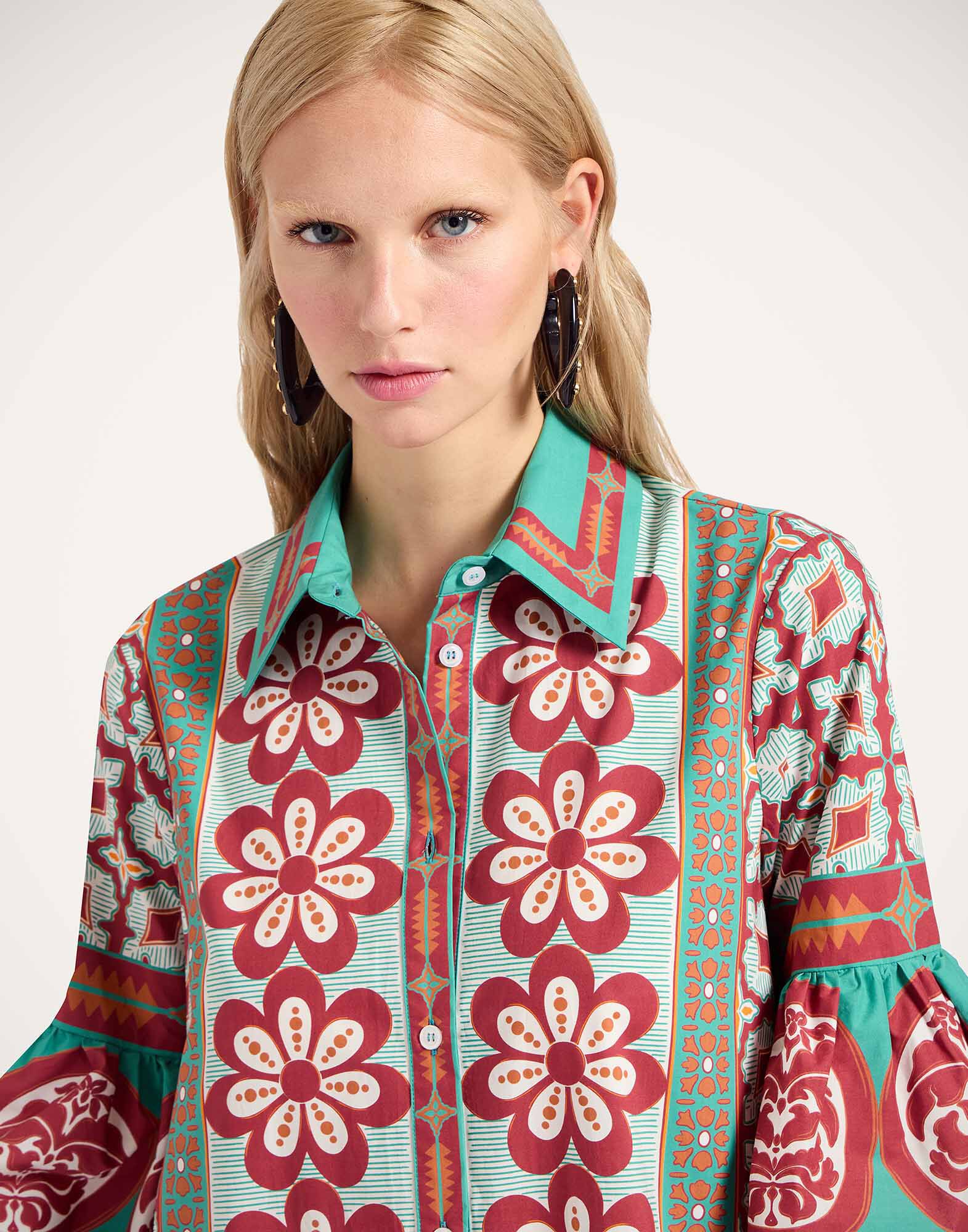 La DoubleJ Choux Dress Pagoda Plac&eacute;e Rust DRE0205COT015PAG01OR04