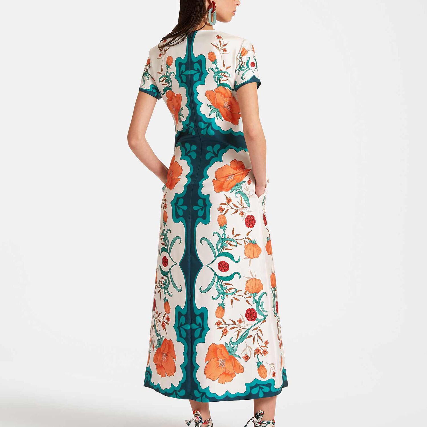 La Doublej Swing Dress In Morpheus Placée Orange