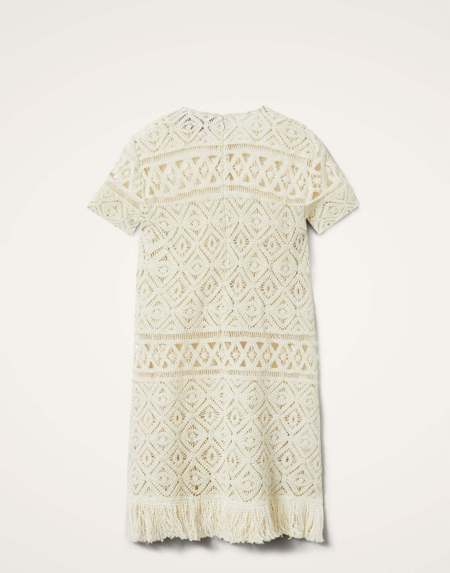 La DoubleJ Lacey Mini Swing Dress Plaza Cream DRE0634JCQ080PLA03WH03