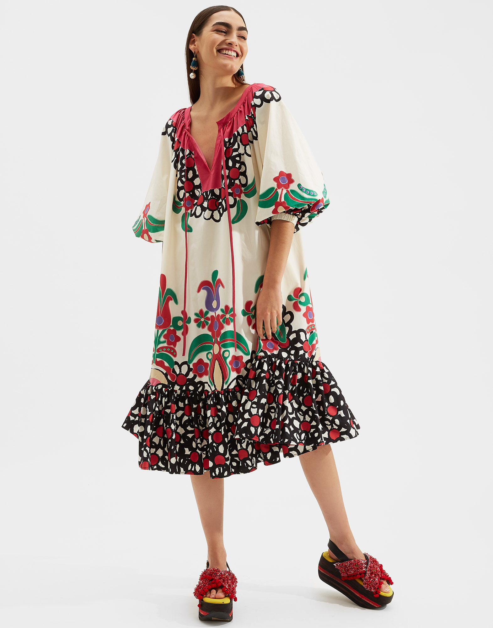 LaDoubleJ Folk Dress Transylvania DRE0230COT015TRA0001