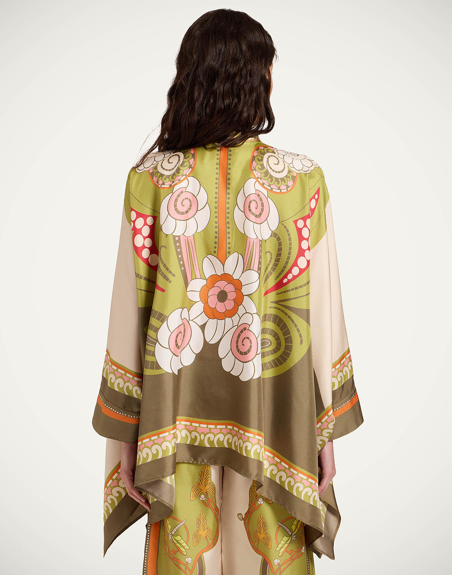 La DoubleJ Foulard Shirt Ambrosia Plac&eacute;e Ivory SHI0059SIL001AMB03WH04