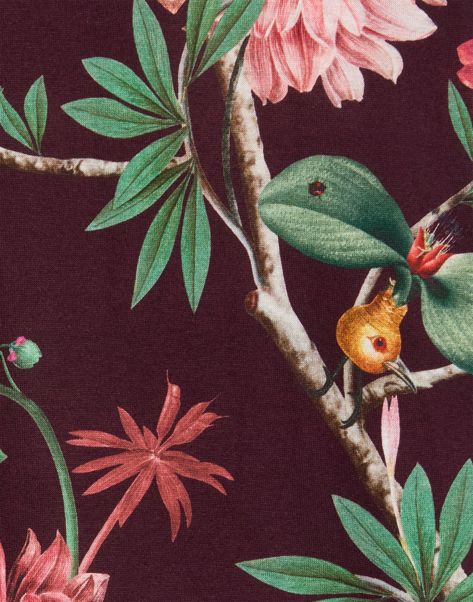 La DoubleJ Sporty Swing Dress Zooflora Burgundy DRE0247JER002ZOF02RE02