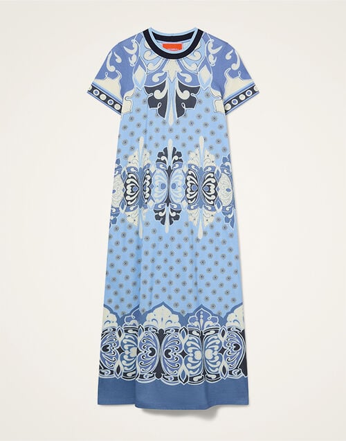 La DoubleJ Sporty Swing Dress Cocoon Plac&eacute;e Blue DRE1106JER085COC02BU03