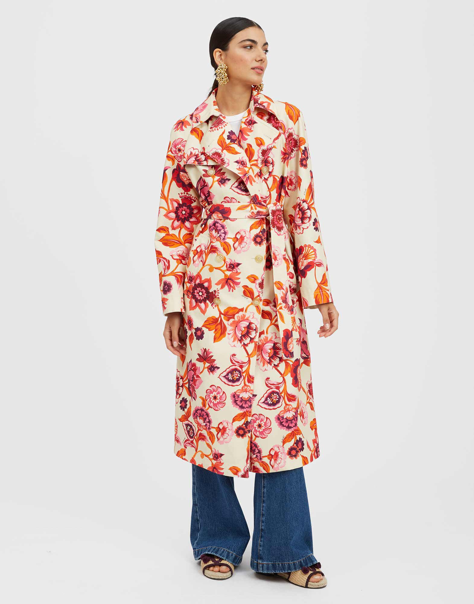 La DoubleJ Milano Trench Coat Hottie Cream JAC0054COT050HOT01WH03