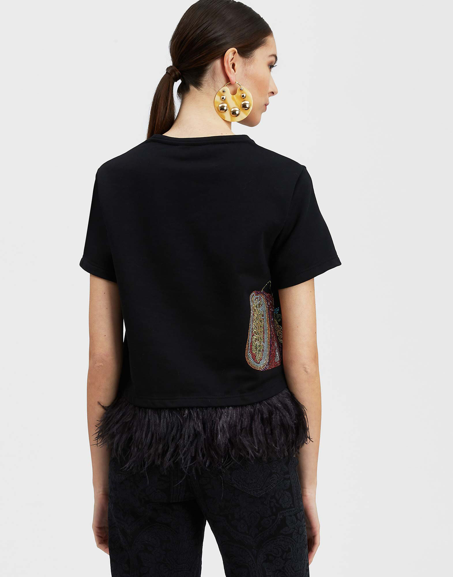 La DoubleJ La Scala Tee Grenadilla Plac&eacute;e Black TSH0038JER040GRN01BL01