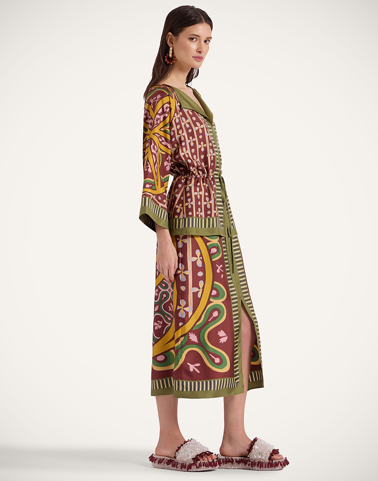 La DoubleJ The Apericena Dress Eclipse Plac&eacute;e Yellow DRE0806SIL006ECL05YE02