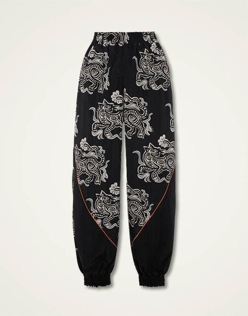 La DoubleJ Court Pants Crazy Tigers Black & White TRO0145NYL011TIG01BL03