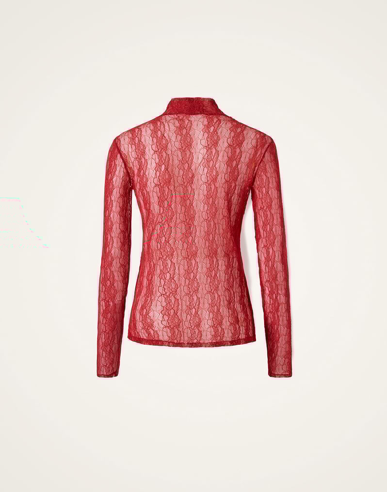 La DoubleJ Lacey Turtleneck La DoubleJ Lacey Turtleneck Solid Brick Red TOP0180LAC007SOLIDRE06