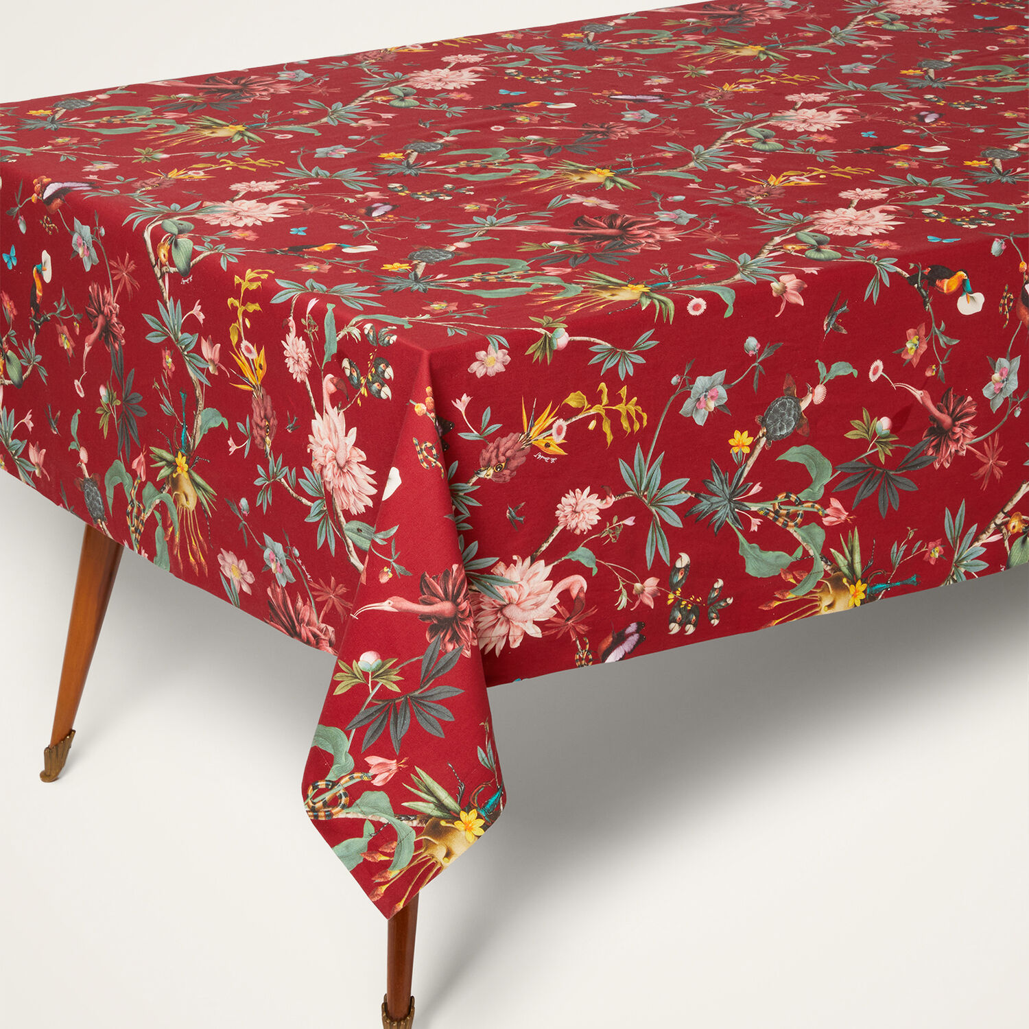  La Doublej Tablecloths Women - Medium Tablecloth Fantastic Creatures Bordeaux One Size 100% Cotton 