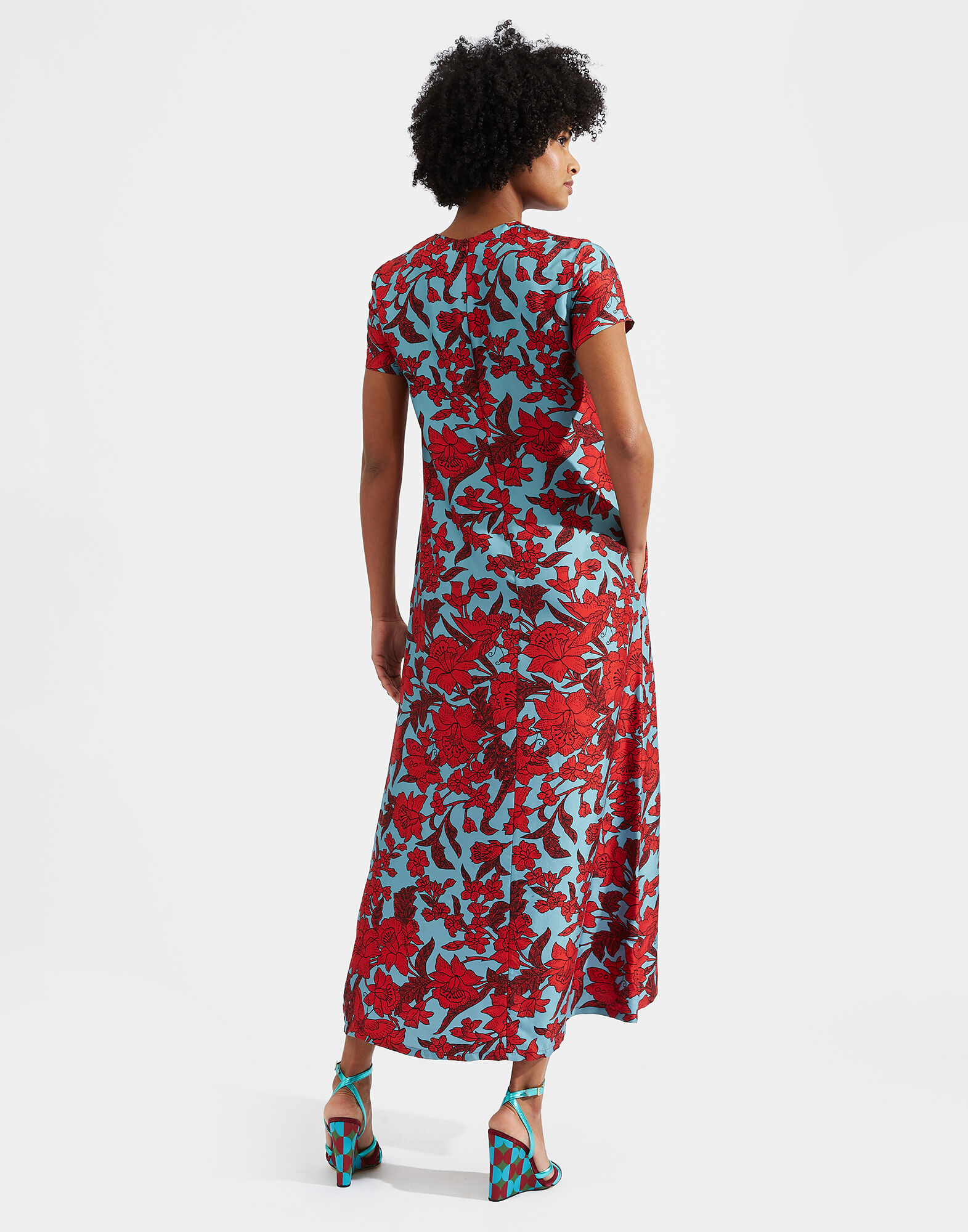 silk swing dress