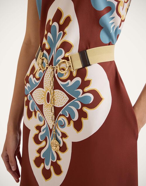 La DoubleJ Medallion Belt Solid Ecru BEL0012BRA003SOLIDBR05