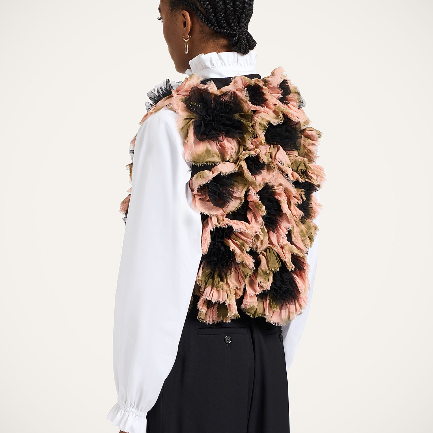  La Doublej Outerwear Women - Lou Vest Multicolor Black Xs 45% Polyester 5% Elastan 20% Viscose 20% Nylon 10% Glass Beads 