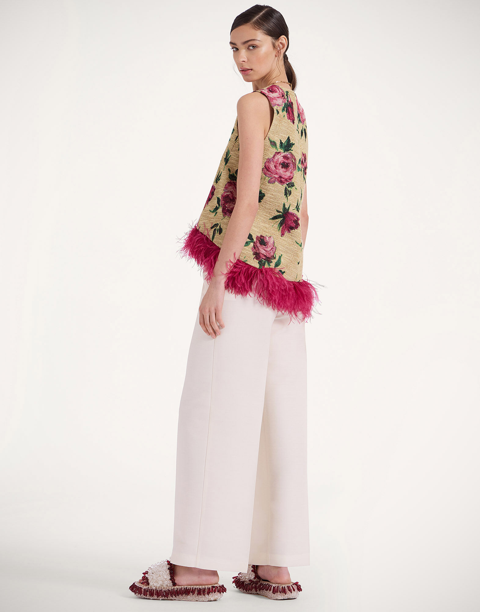 La DoubleJ Let Loose Pants Solid Ivory TRO0149CAD001SOLIDWH04