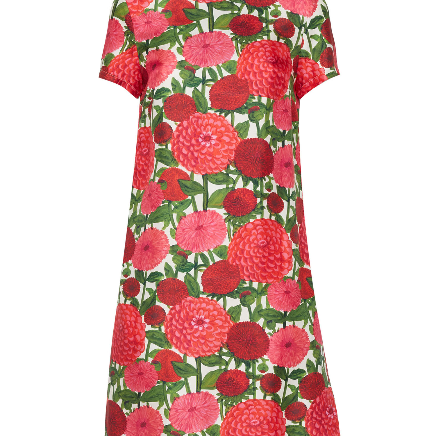 Shop La Doublej Mini Swing Dress In Pink Dahlias