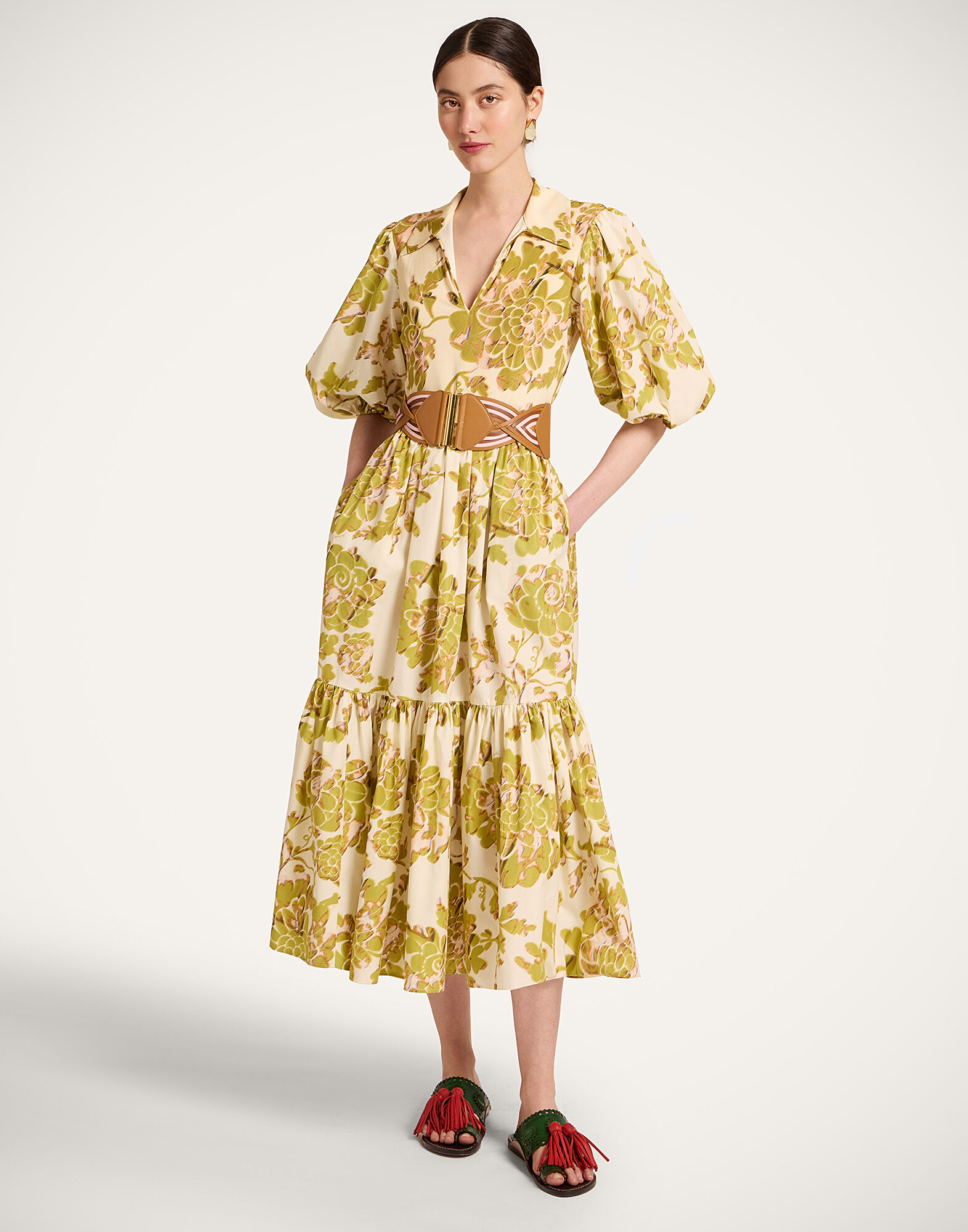 La DoubleJ Ischia Dress Oasis Green DRE1080COT039OAS01GR02