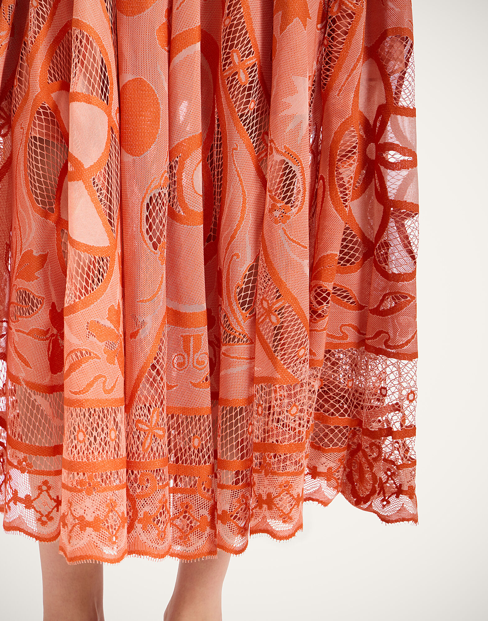 La DoubleJ Dutchess Skirt Starlight Dark Orange SKI0146EMB082STL02OR03