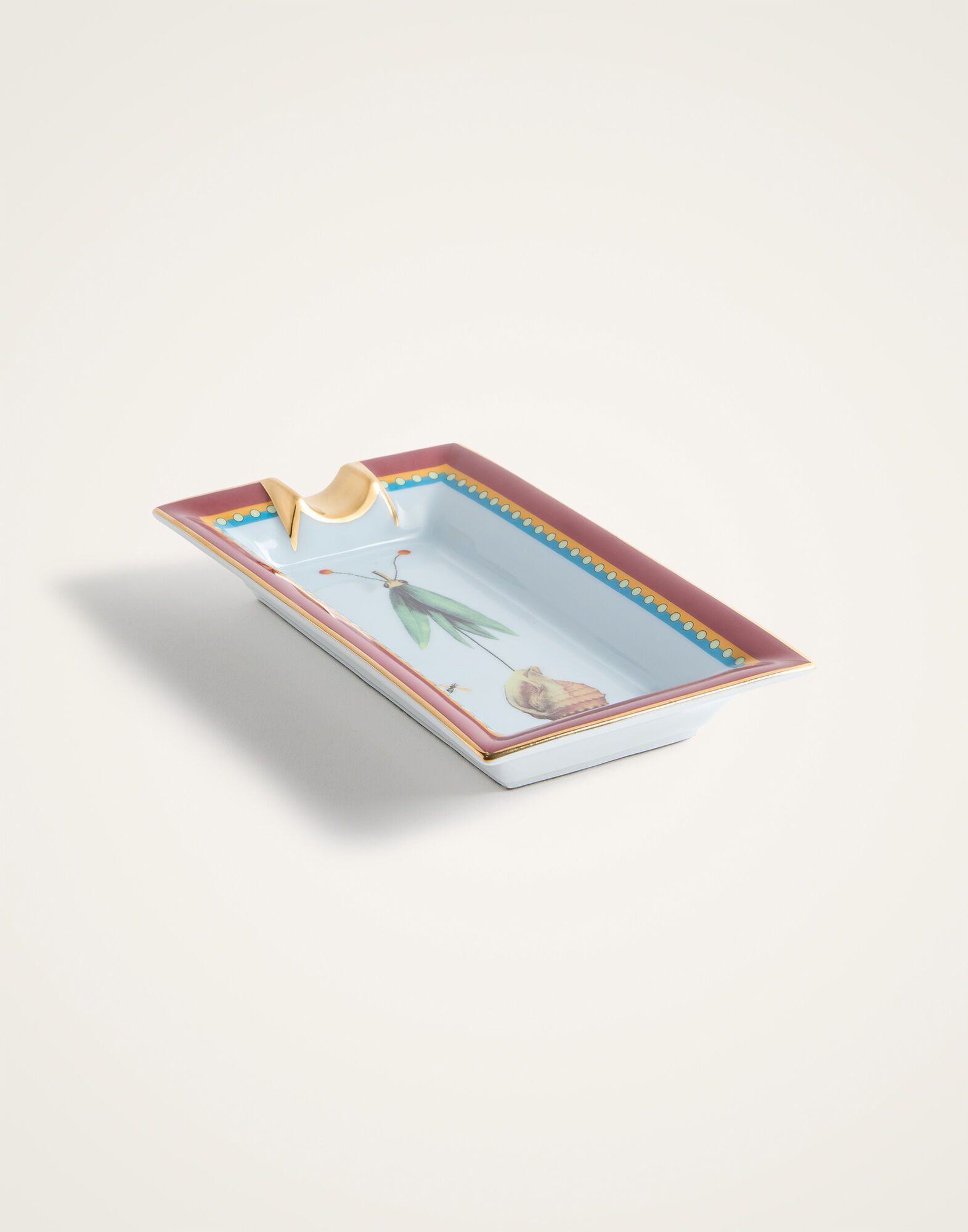 La DoubleJ Incense Holder Leaftrail Light Blue TRI0012CER001LET01BU01