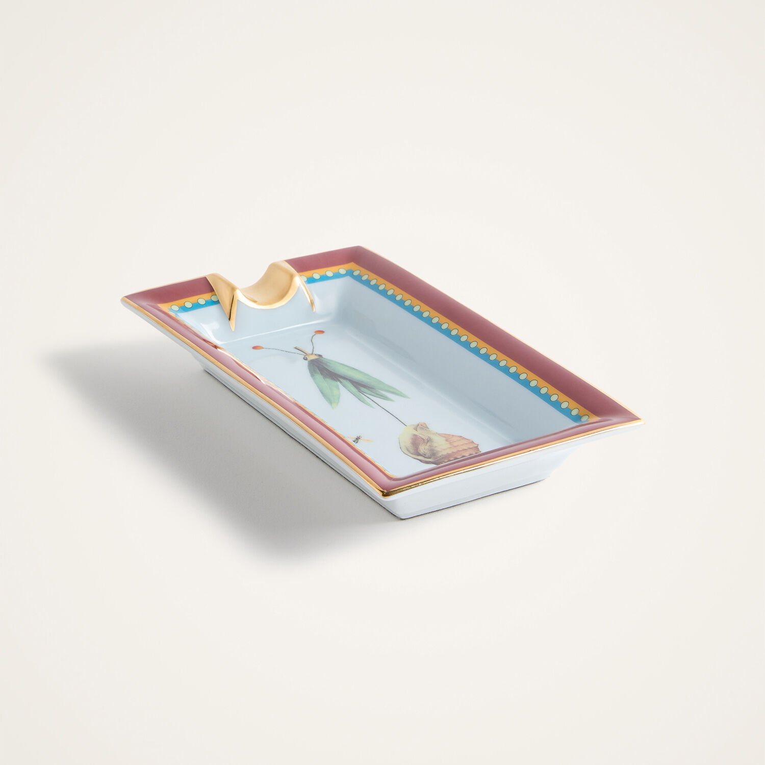  La Doublej Trays & Boxes Women - Incense Holder Leaftrail Light Blue One Size 100% Porcelain 