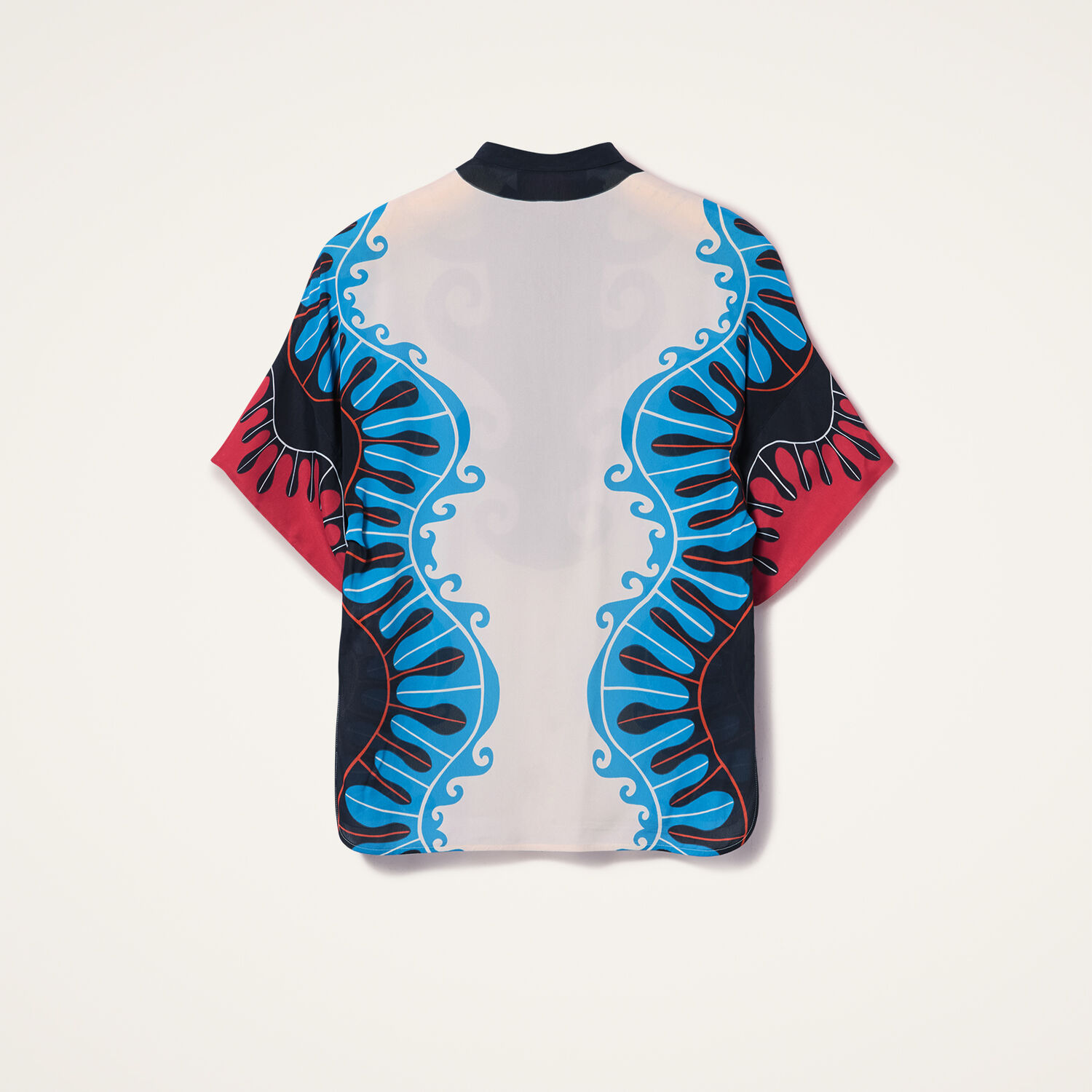 La Doublej X Estelle Blouse Pacific Placee Shirt In Pacific Placée Blue Petrol