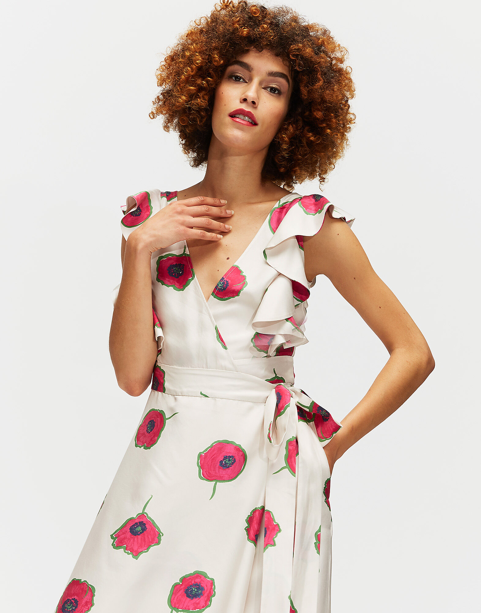 LaDoubleJ Wedding Guest Dress Papaveri DRE0035SIL001PAP0001