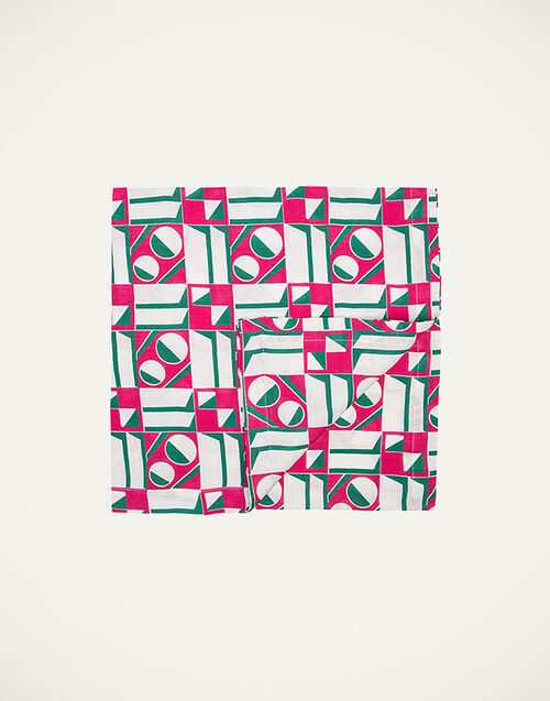 La DoubleJ Housewives Large Tablecloth Geometrico Rosa TBC0003LIN001GEO0002