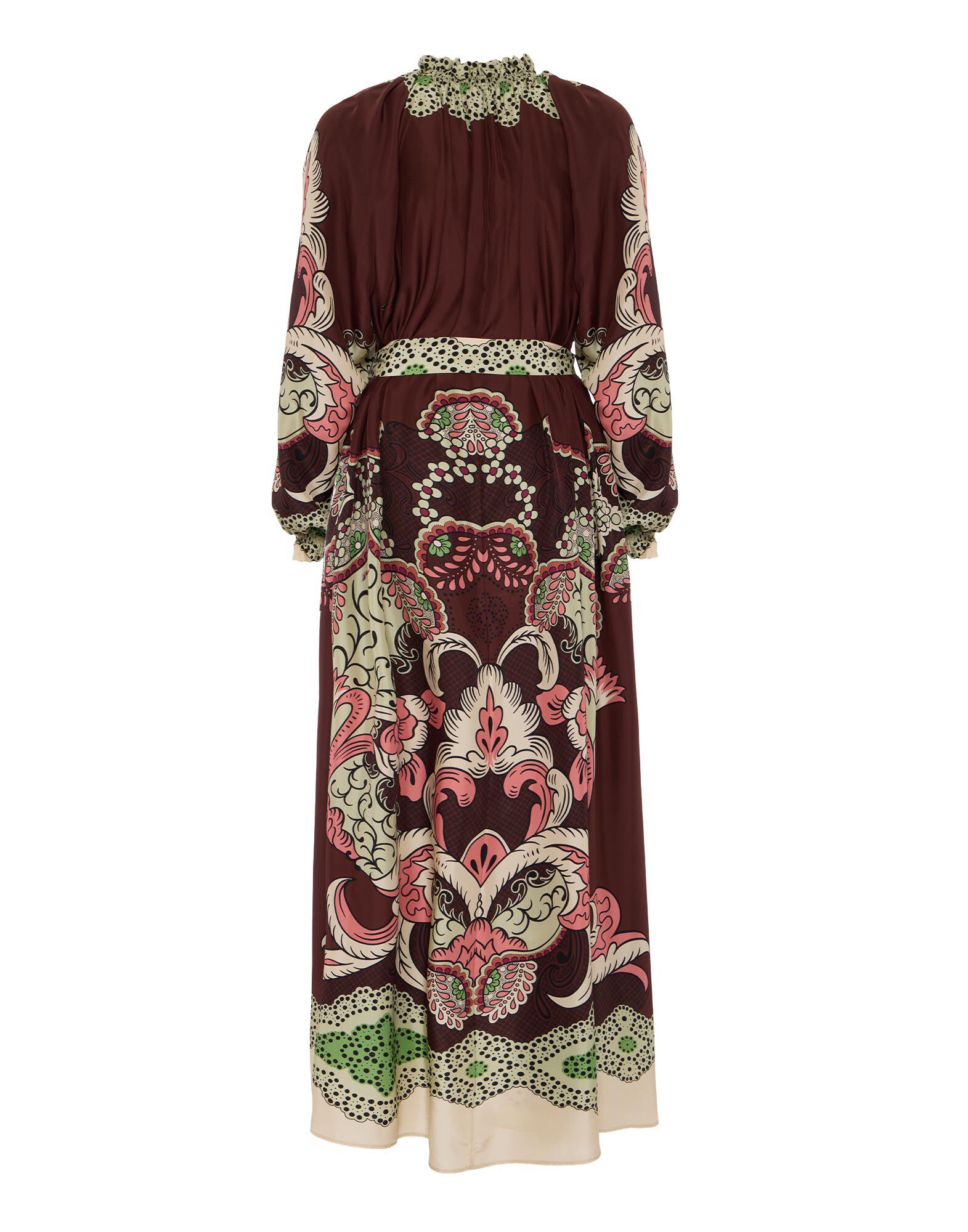 La DoubleJ Cerere Dress Portal Plac&eacute;e Brown DRE0399SIL009POR02BR11