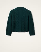 La DoubleJ Portrait Cardigan La DoubleJ Portrait Cardigan Solid Green PUL0211KNI120VA271GR02