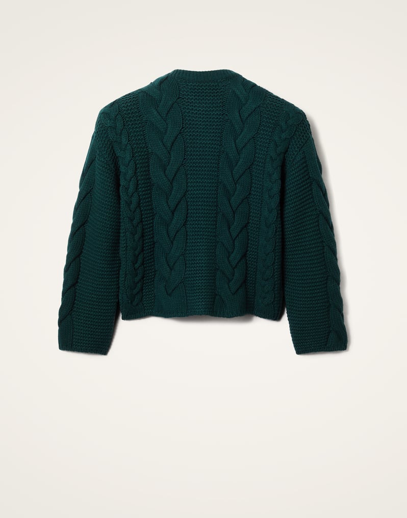 La DoubleJ Portrait Cardigan La DoubleJ Portrait Cardigan Solid Green PUL0211KNI120VA271GR02