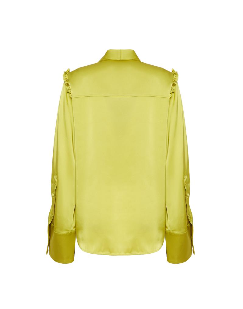 La DoubleJ Ascot Shirt La DoubleJ Ascot Shirt Acid Green SHI0080RAS008SOLIDYE06