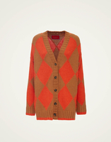 La DoubleJ Argyle Cardigan La DoubleJ Argyle Cardigan Camel & Orange PUL0158KNI064VA123OR02