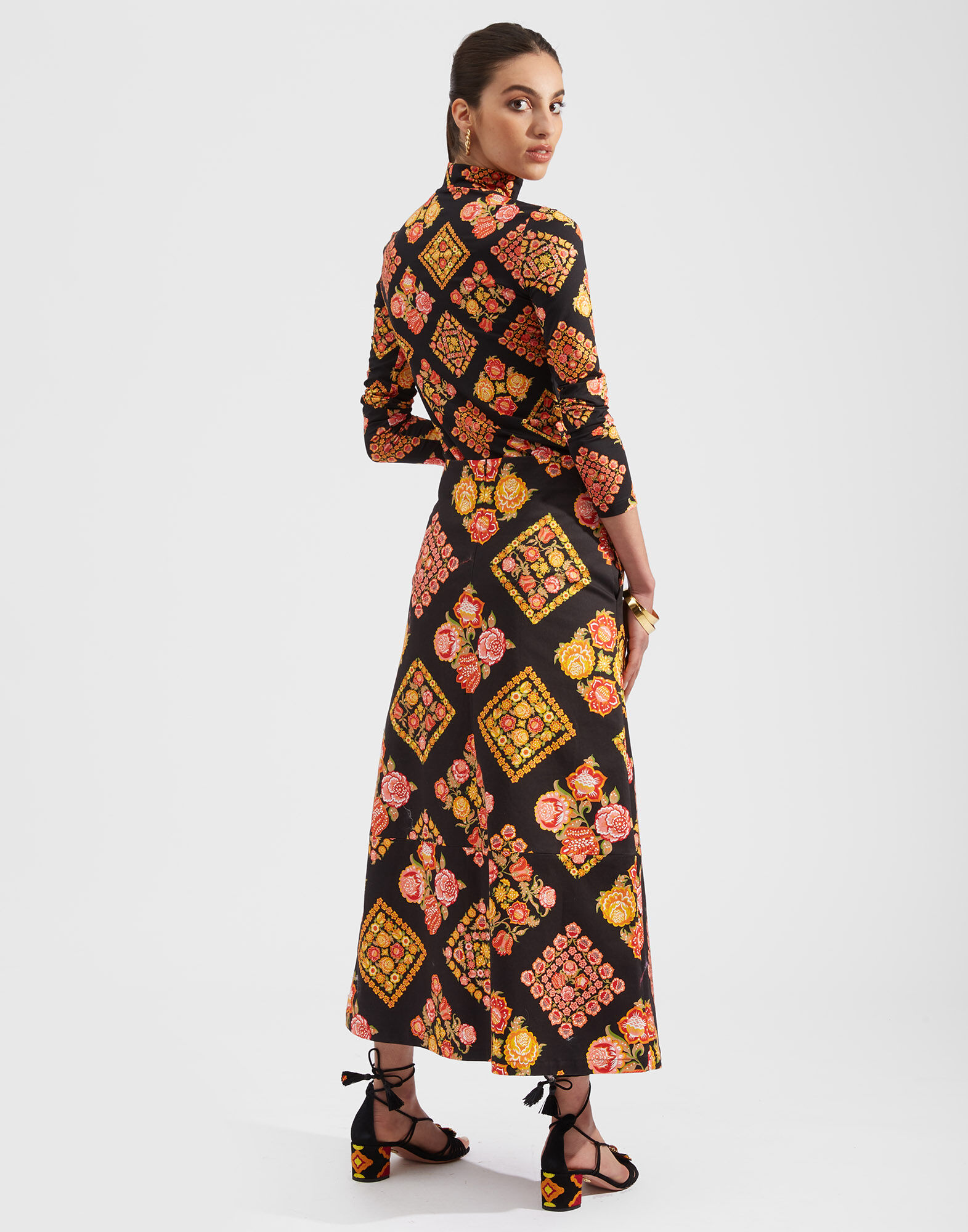 La DoubleJ A-Long Skirt Cowgirl Nero SKI0018COT006COW0002