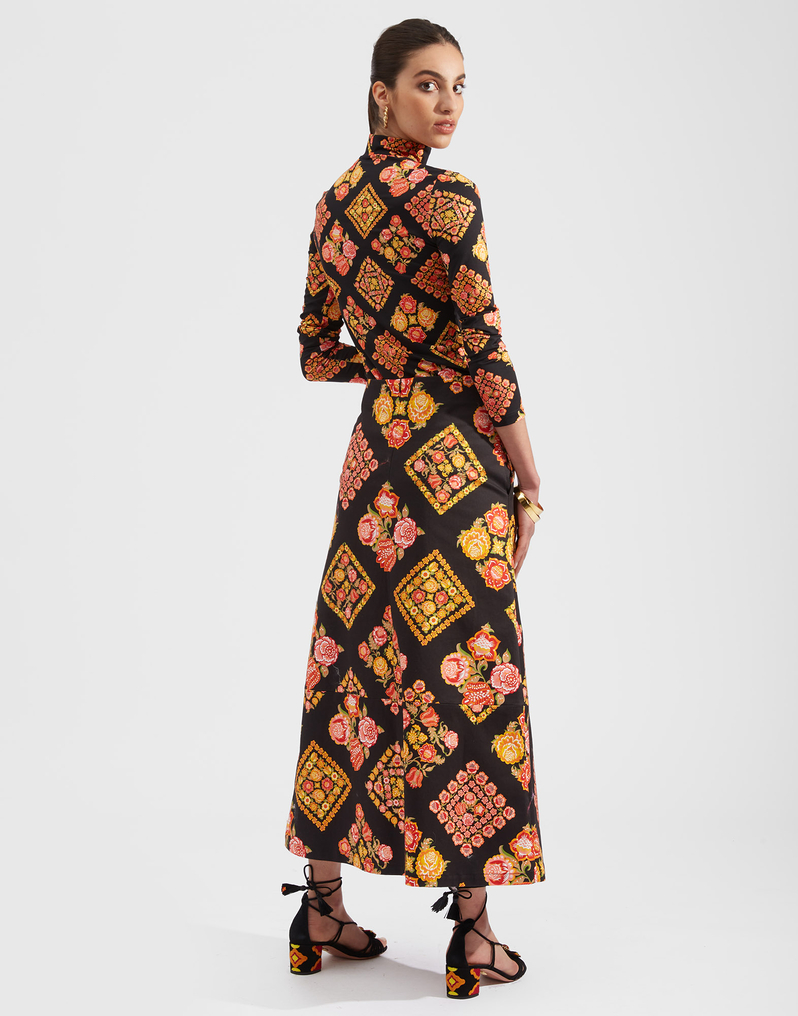 La DoubleJ A-Long Skirt La DoubleJ A-Long Skirt Cowgirl Nero SKI0018COT006COW0002