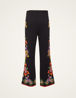 La DoubleJ Stretch Pants La DoubleJ Stretch Pants Folk Flowers Nero Placée TRO0054JER023FFL0004