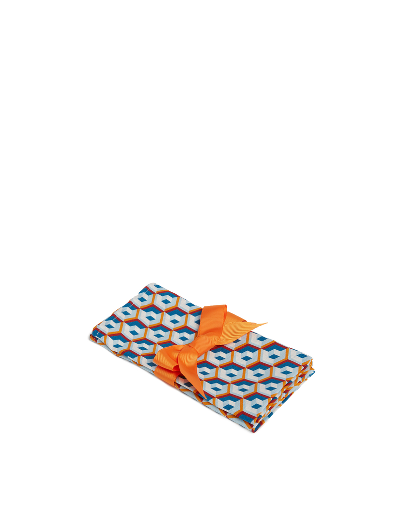 La DoubleJ Large Napkins Set Of 2 La DoubleJ Large Napkins Set Of 2 Cubi Blu NAP0006LIN001CUB0004