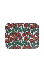 La DoubleJ Rectangular Printed Tray La DoubleJ Rectangular Printed Tray Big Blooms Bianco TRA0001WOD001PFI0003