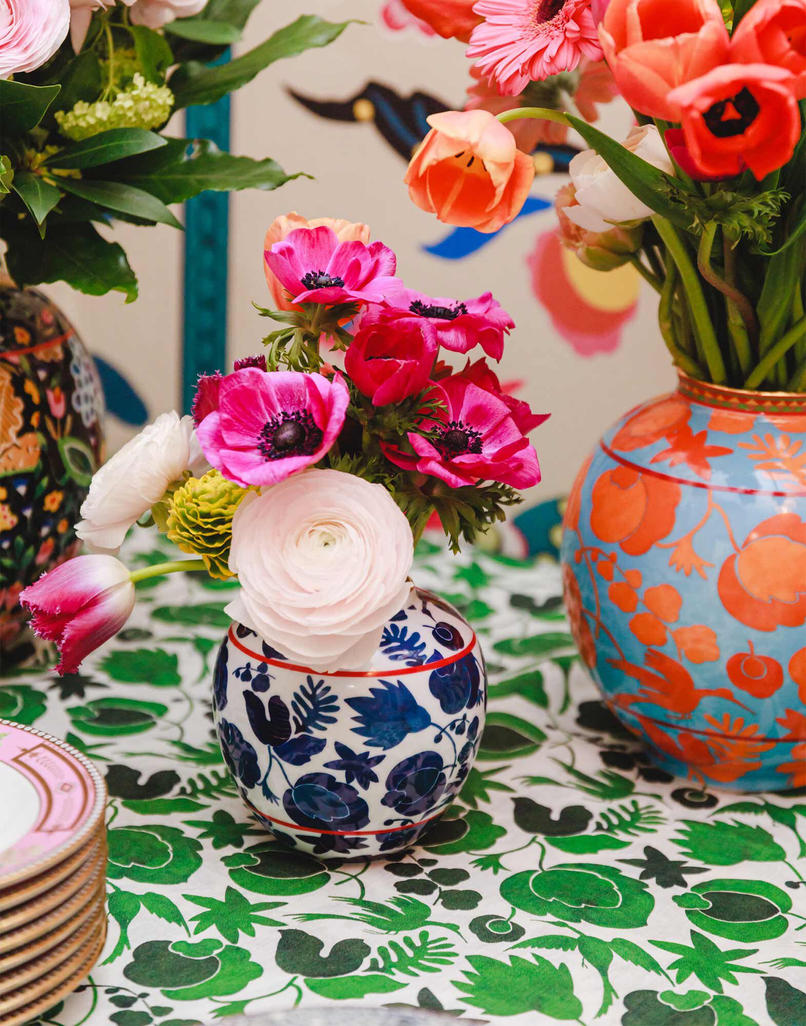 La DoubleJ Big Tea Jar Wildbird Blu VAS0004CER001CER0001