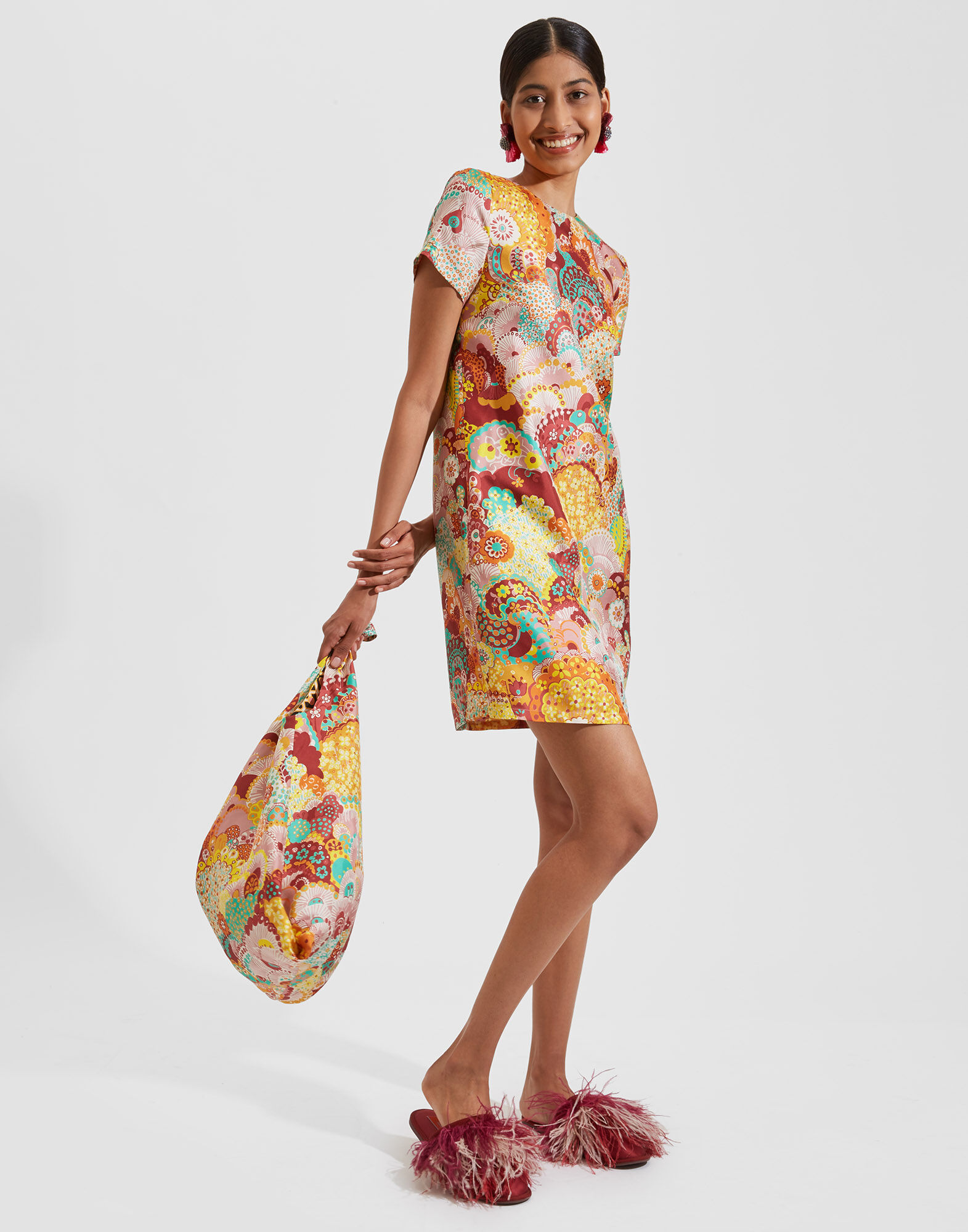 La DoubleJ Mini Swing Dress Holi DRE0159SIL001HOL0002